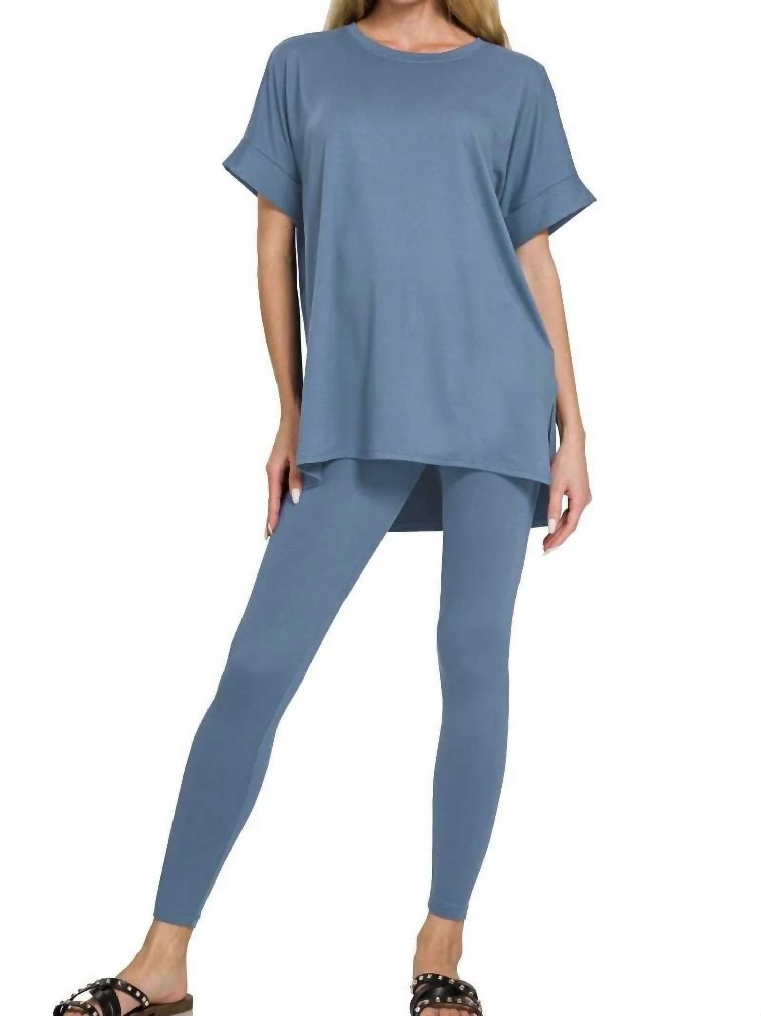 Vanilla Monkey - Buttery Soft Microfiber Tee And Leggings Set Plus