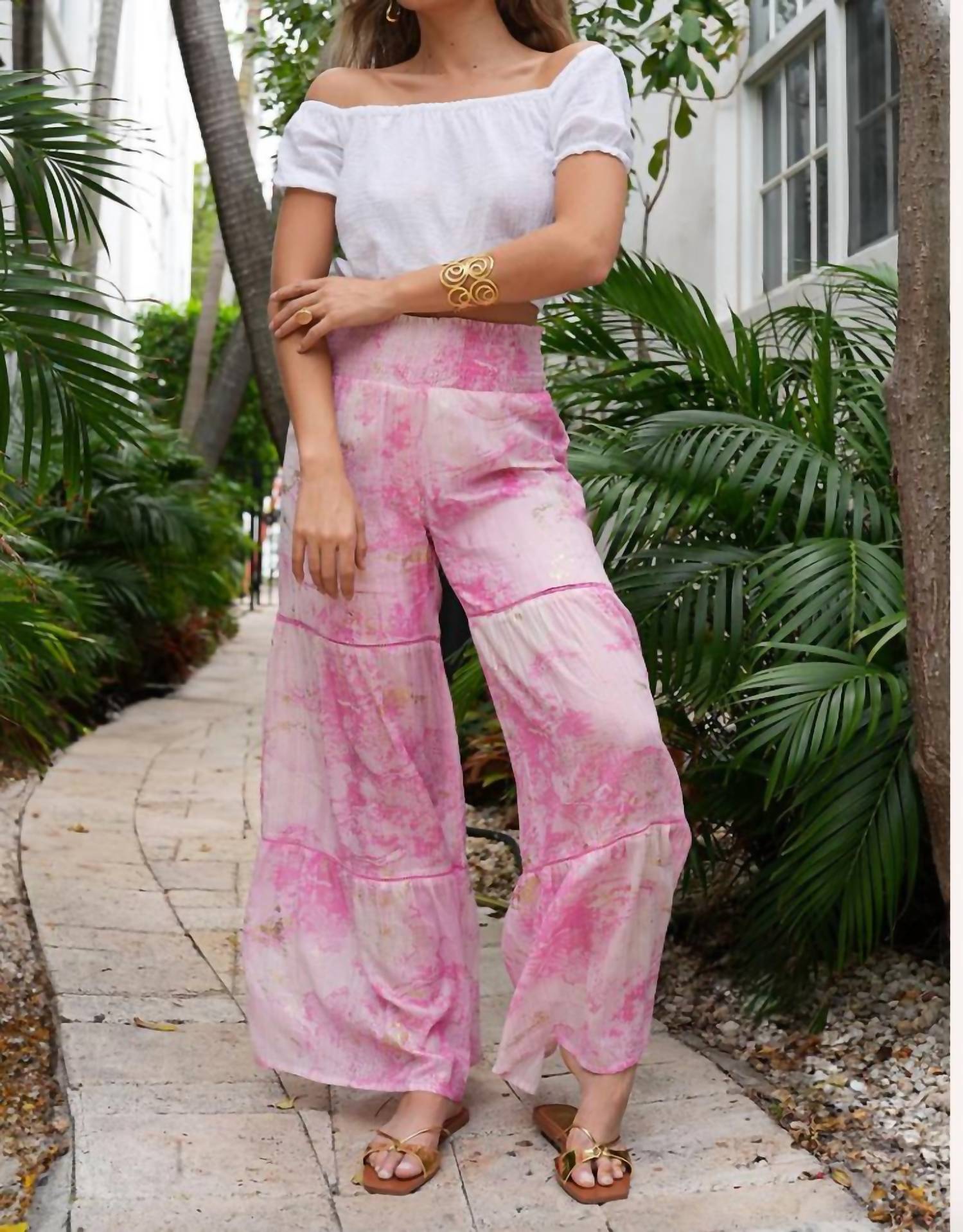 Debbie Katz - Lagoon Marble Print Pants