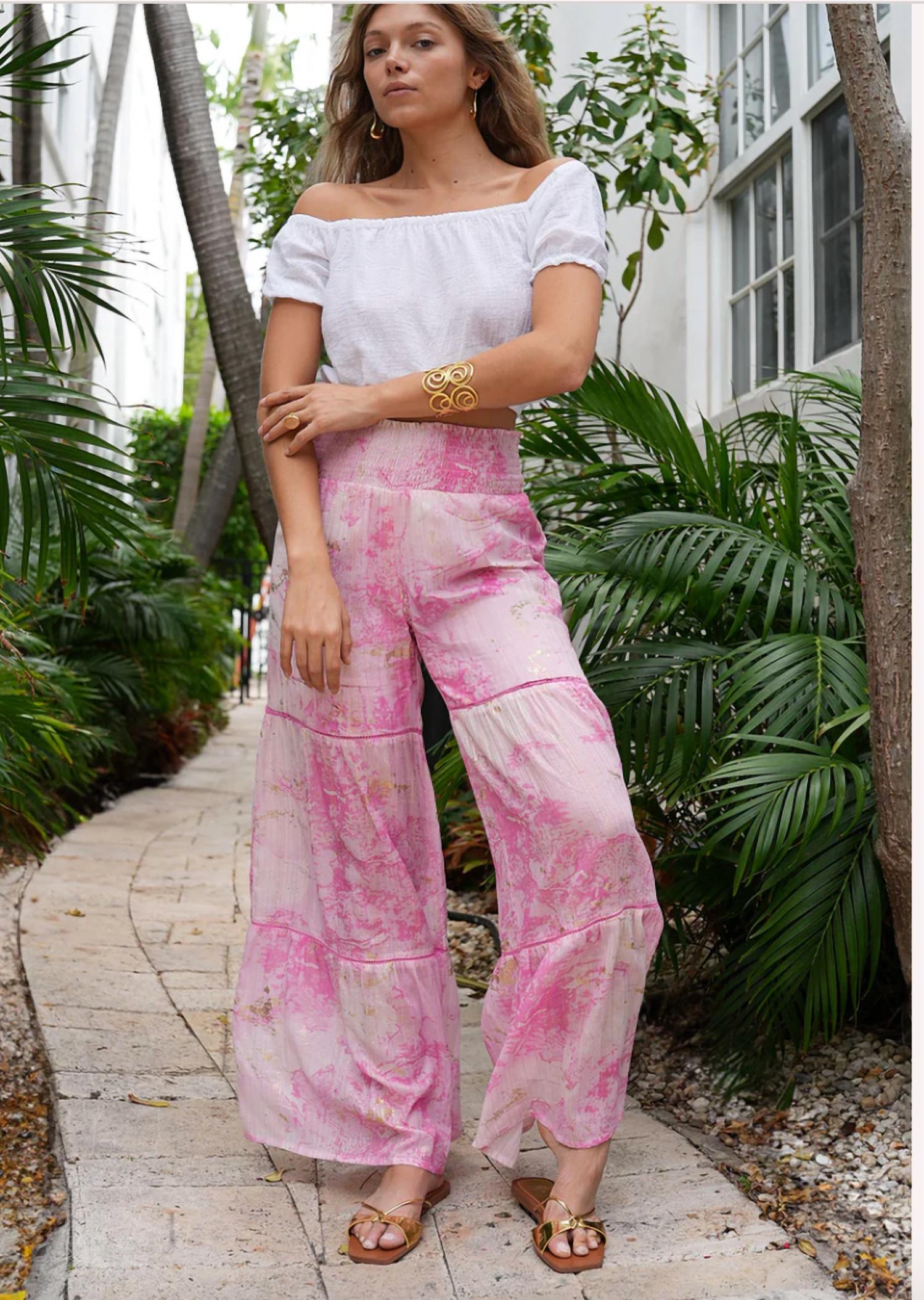 Debbie Katz - Lagoon Marble Print Pants