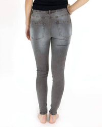 Grace And Lace - Button Fly Distressed Jeggings