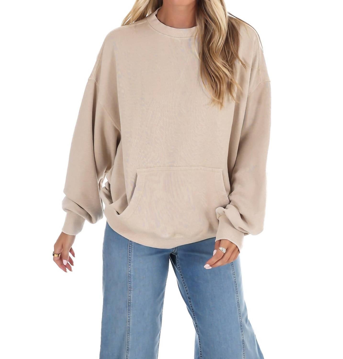 Free People - Slow It Down Long Sleeve Pullover Sweater