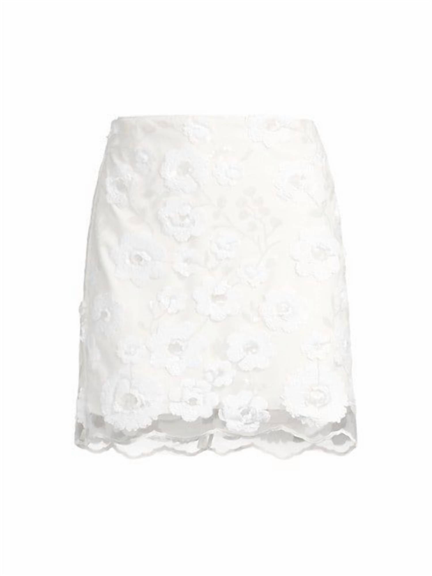 Milly - Women's Kristina Floral Cascading Sequins Skirt