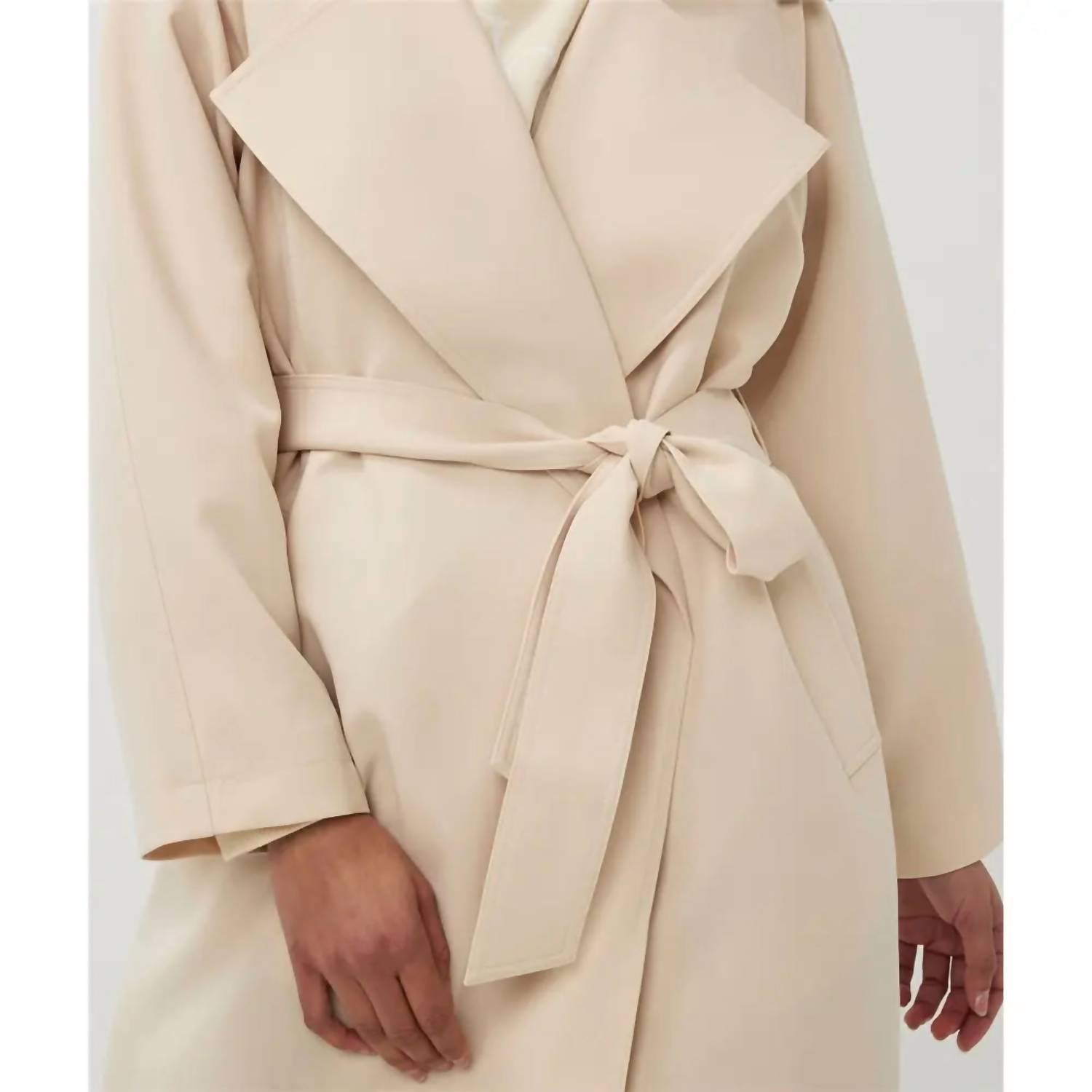 Esqualo - Sand Long Sleeve Trench Coat