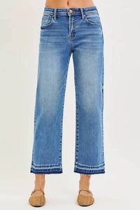 RISEN Full Size Slouchy Cropped Boyfriend Jeans in medium wash - women's jeans - view 5