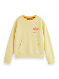 Scotch & Soda - Girls Garment Dyed Poster Print Sweatshirt