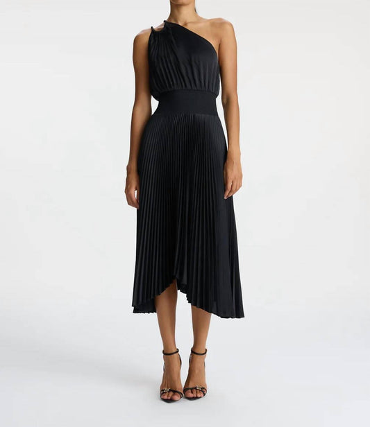 A.L.C. - Ruby Satin Pleated Dress