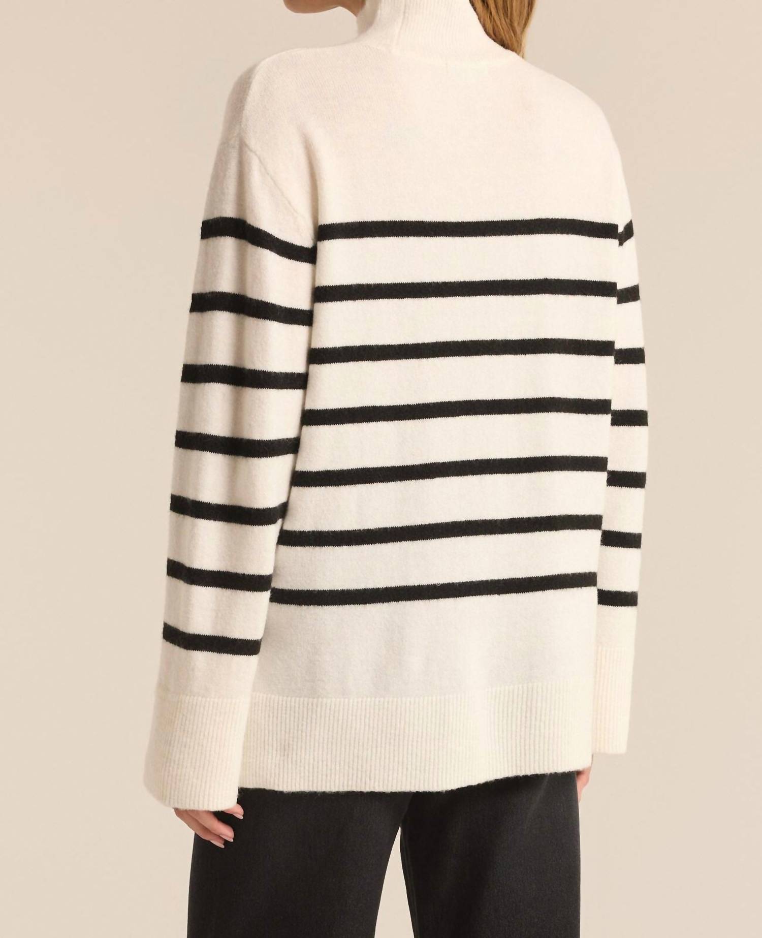 Z Supply - FIN STRIPE TURTLENECK SWEATER