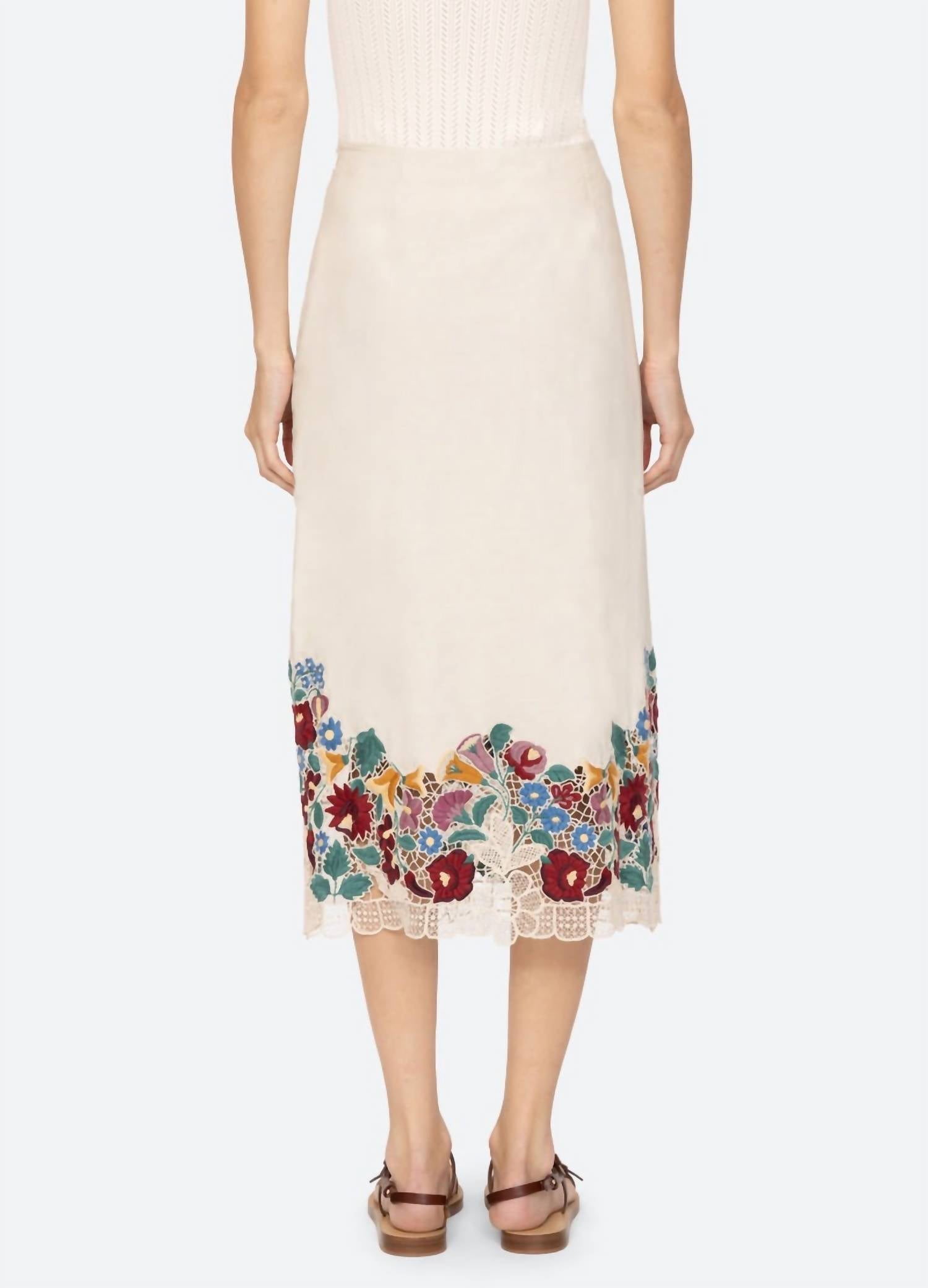 Sea - Women's Katharine Embroidery Tie Skirt