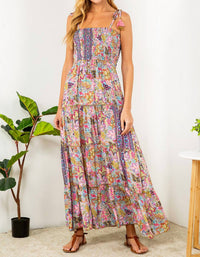 Smocked Floral Maxi Dress