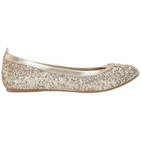 Nina Girls Esther Ballet Flat Shoes in platino chunky - kids' shoe