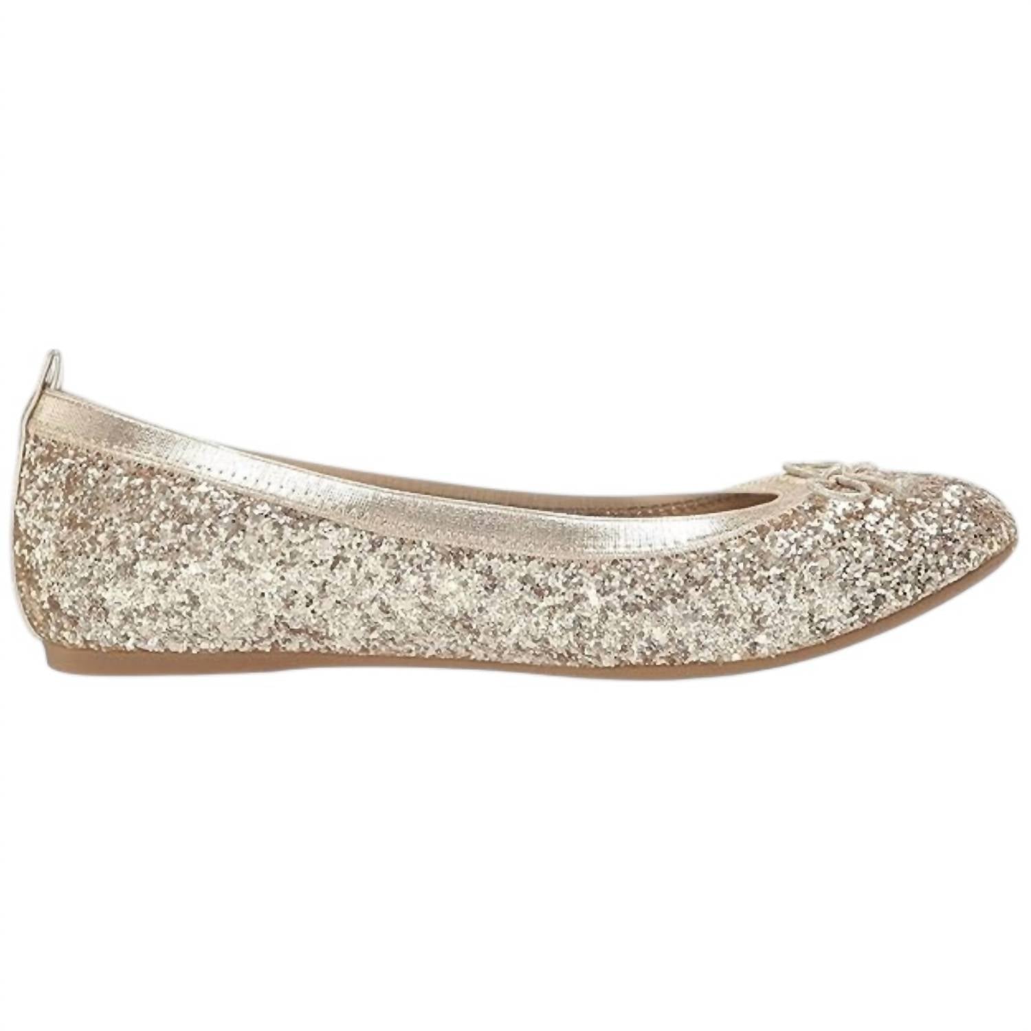 Nina Girls Esther Ballet Flat Shoes in platino chunky - kids' shoe