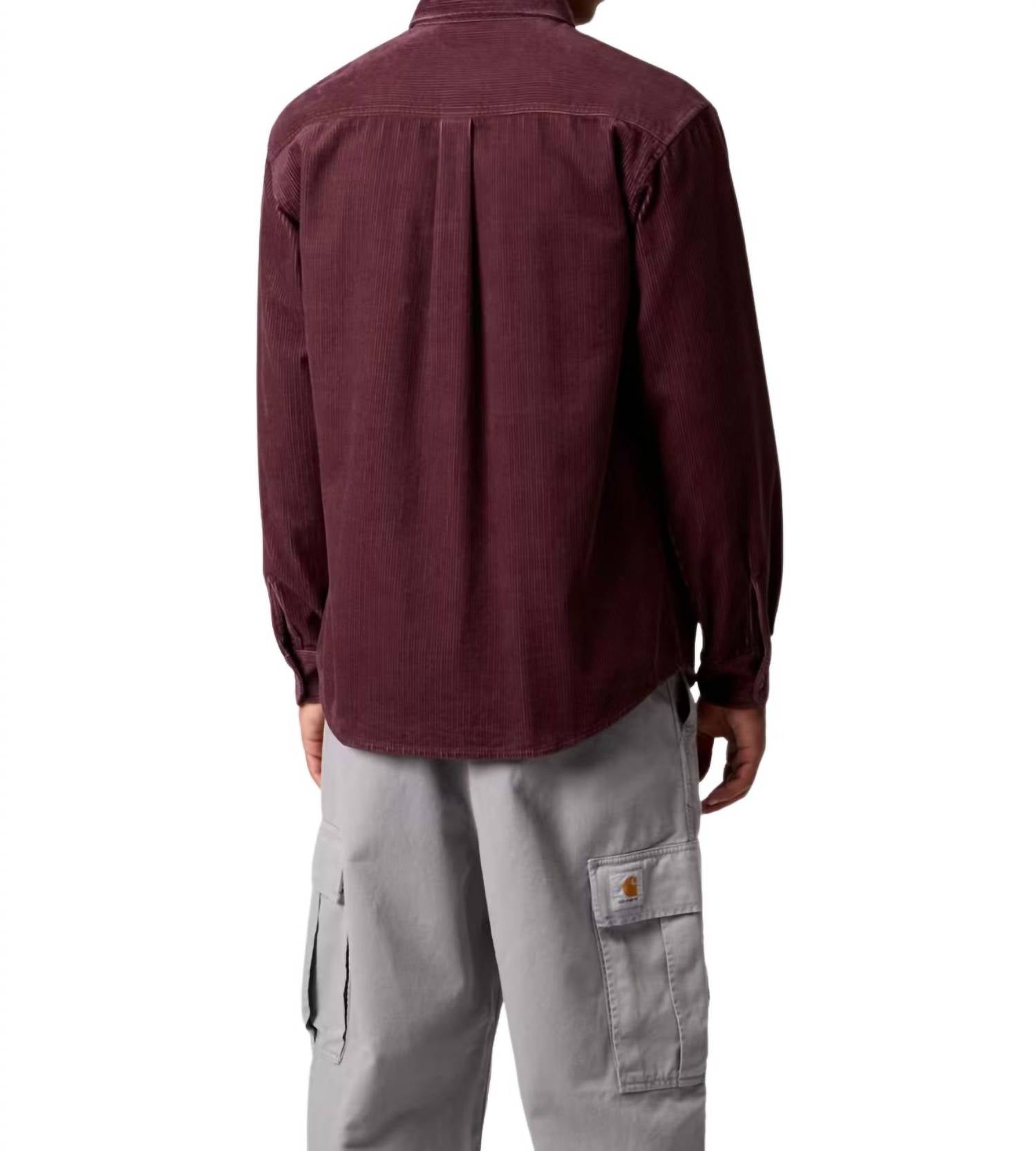 Carhartt WIP Long Sleeve Flint Shirt in rondo - men's long sleeve top - detail view