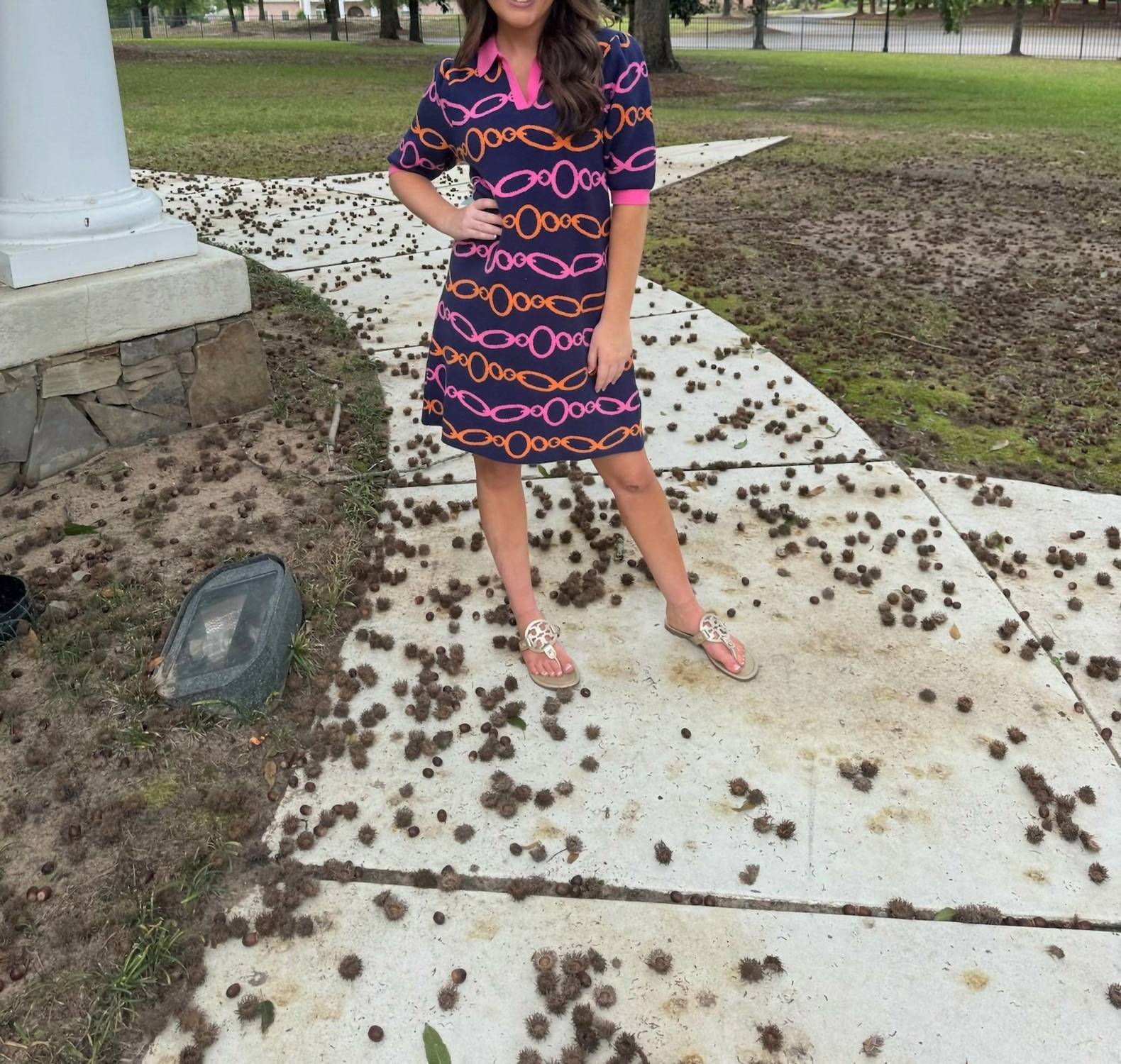 Thml - Chain Print Collared Dress