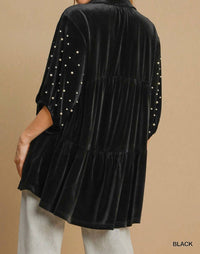Umgee - VELVET PEARL TIERED TUNIC TOP