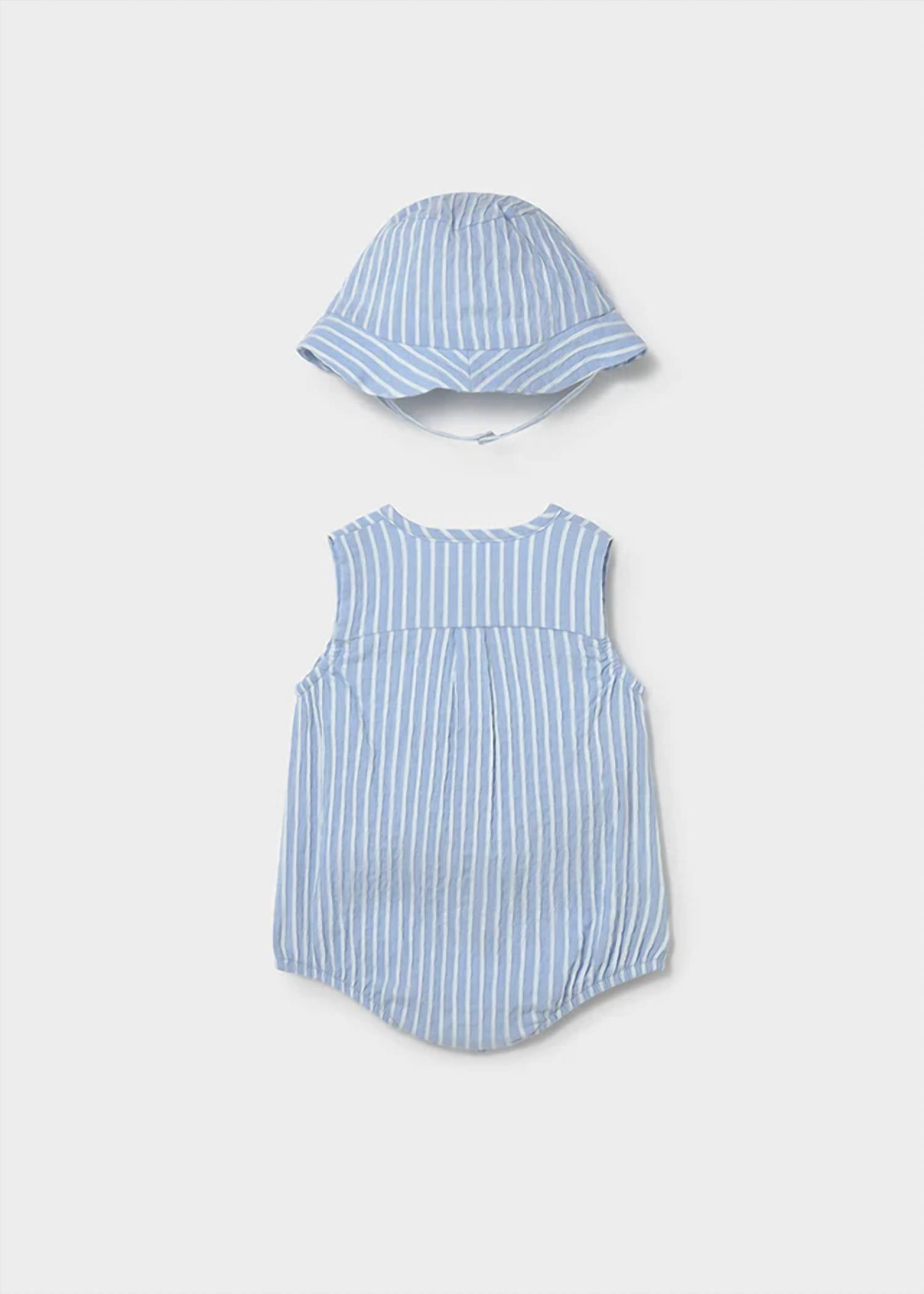 Mayoral - Stripe Romper With Hat