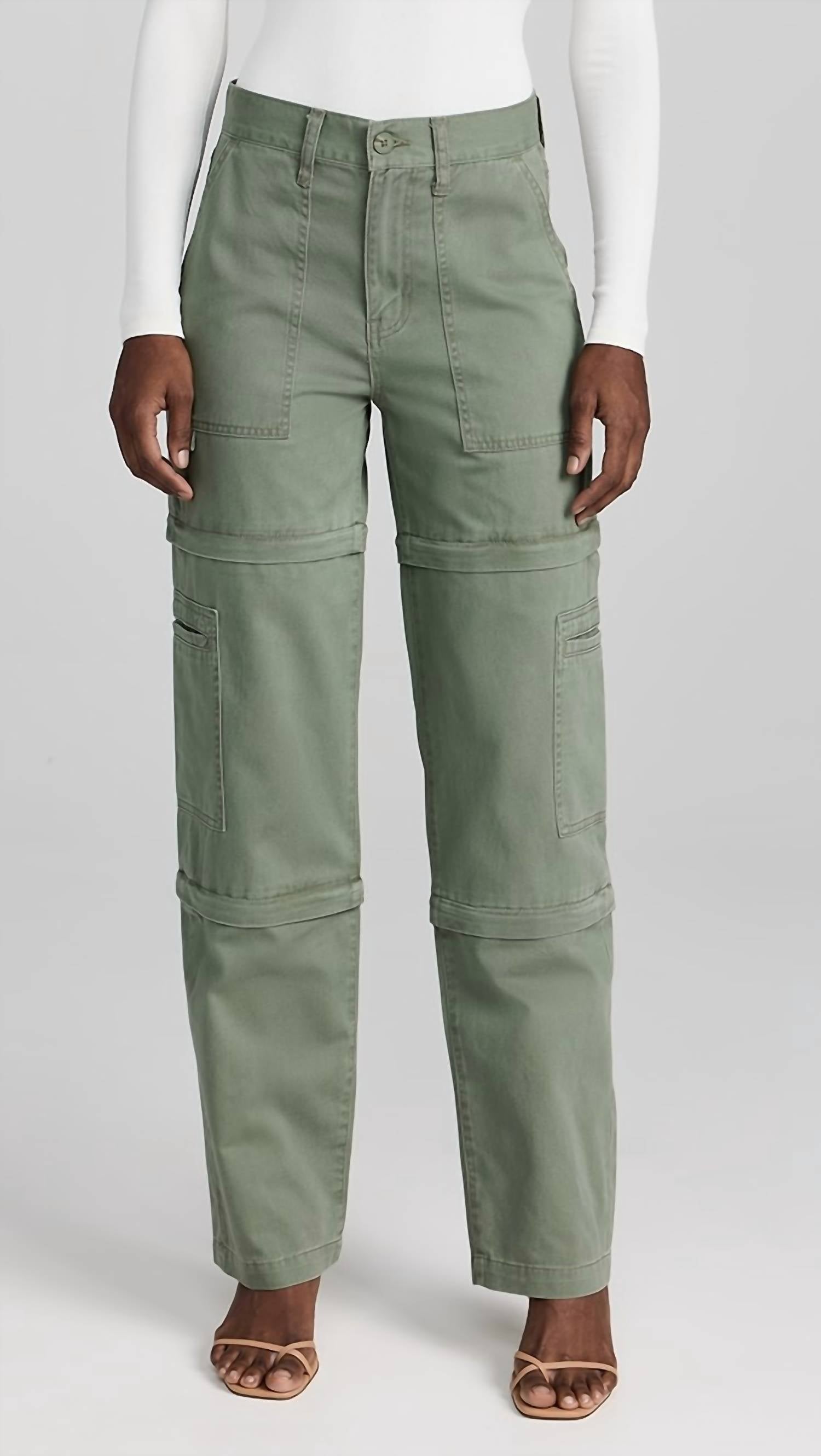 PISTOLA Aiden Pants in calvary olive - women's jeans - view 4