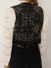 Maison Hotel Marceline Vest in nero - women's jacket - alternate view
