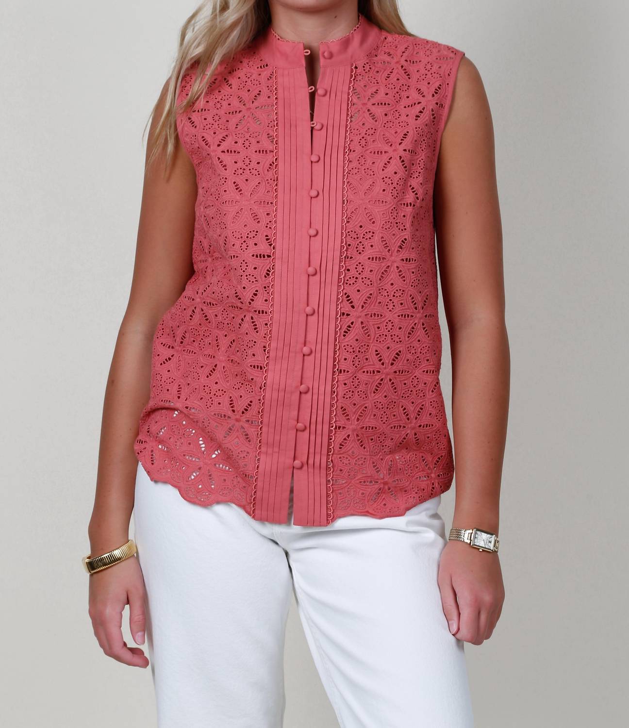 Mos The Label - Sara Lace Sleeveless Blouse