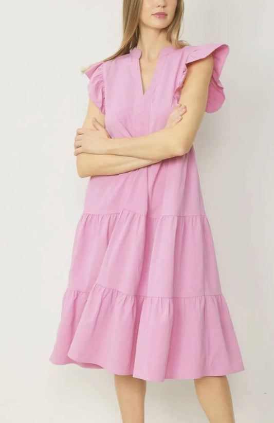 Entro - Ruffle Midi Dress