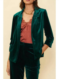 Skies Are Blue - Velvet Blazer