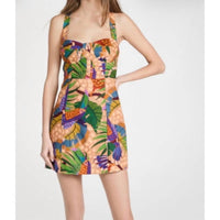 Farm Rio - Sand Painted Toucans Linen Mini Dress