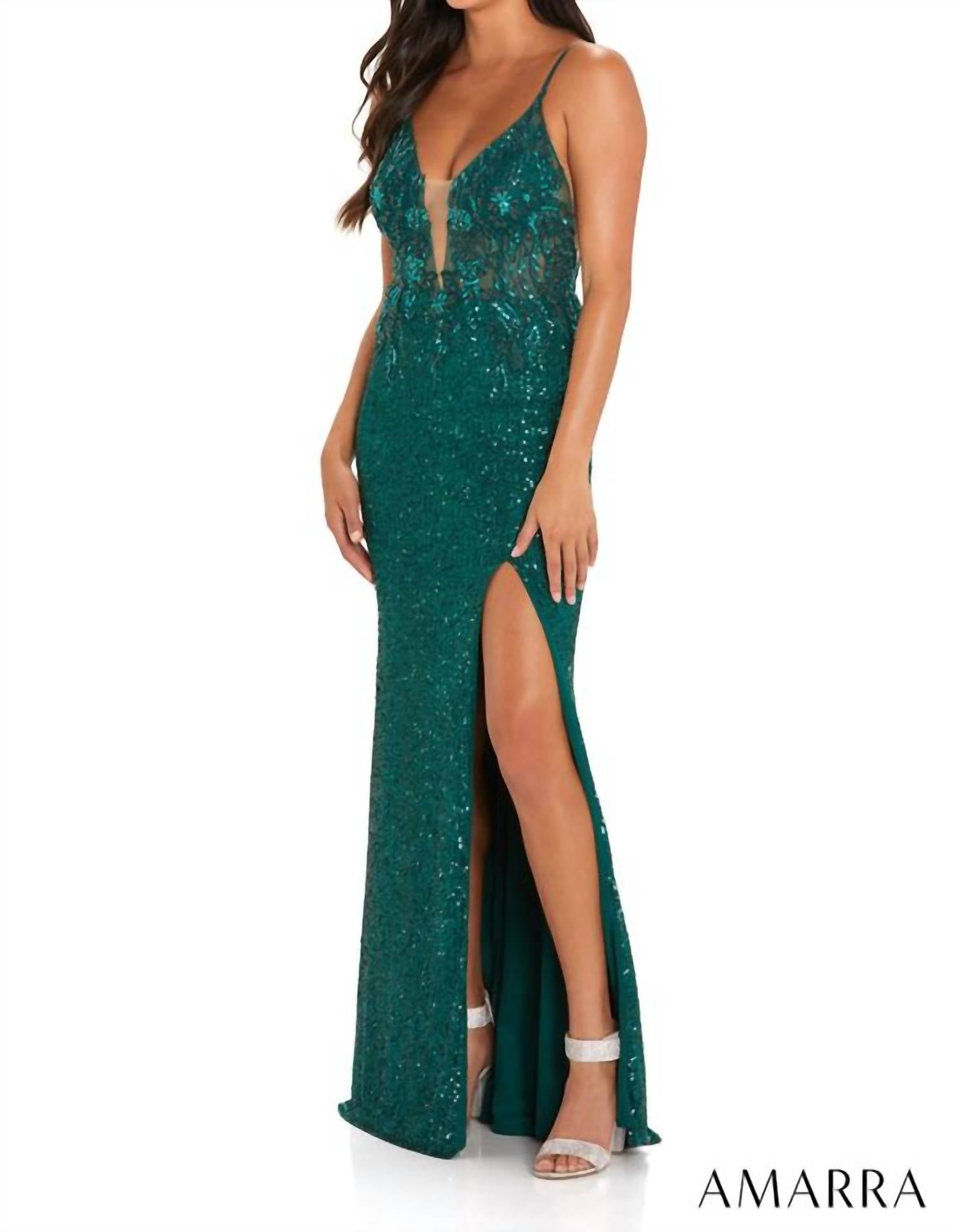 Amarra - Sequin Fitted Gown