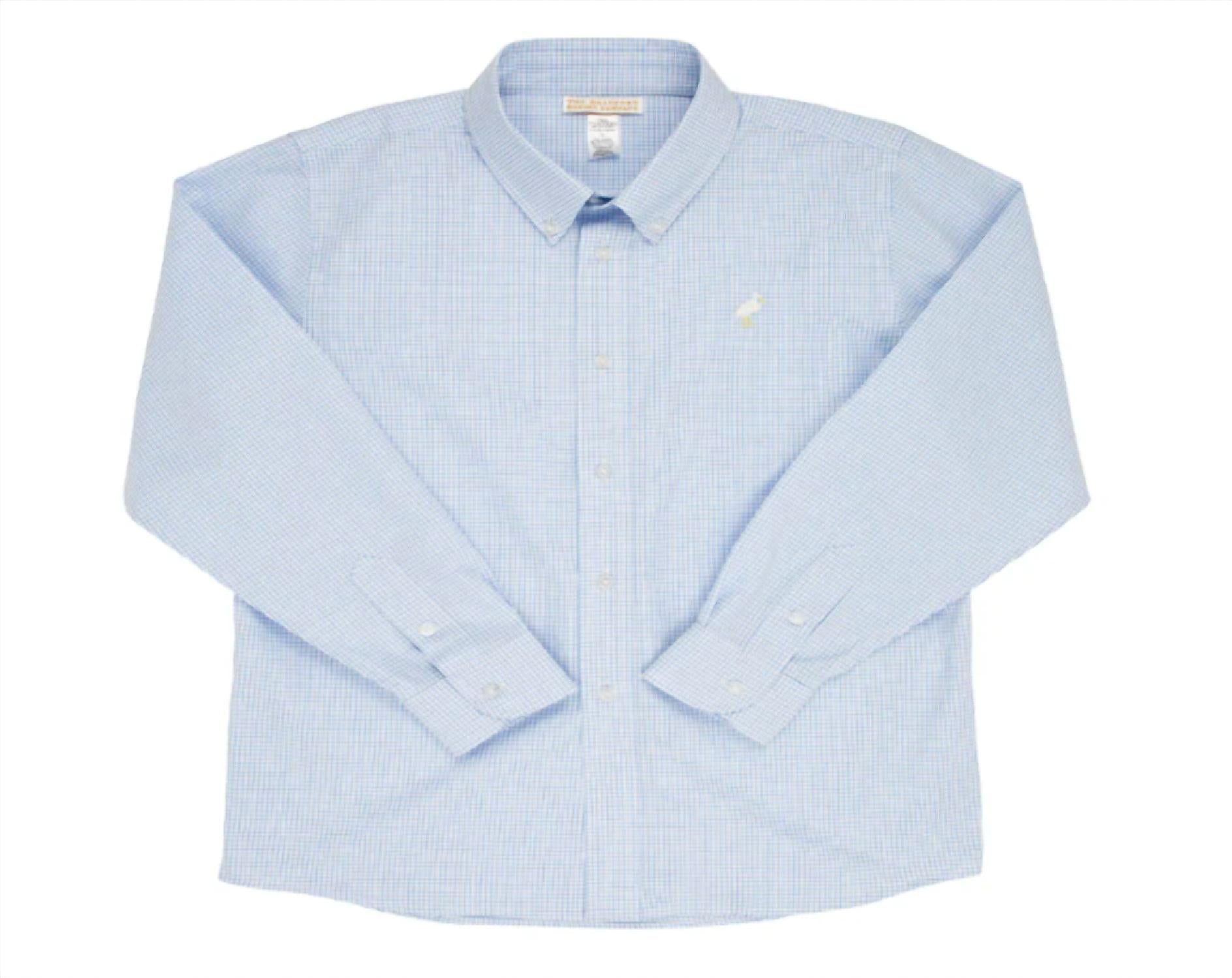 The Beaufort Bonnet Company Kid's Deans List Shirt in buckham blue check - kids' shirt