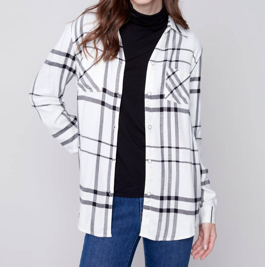 Charlie B - Button Up Plaid Shirt