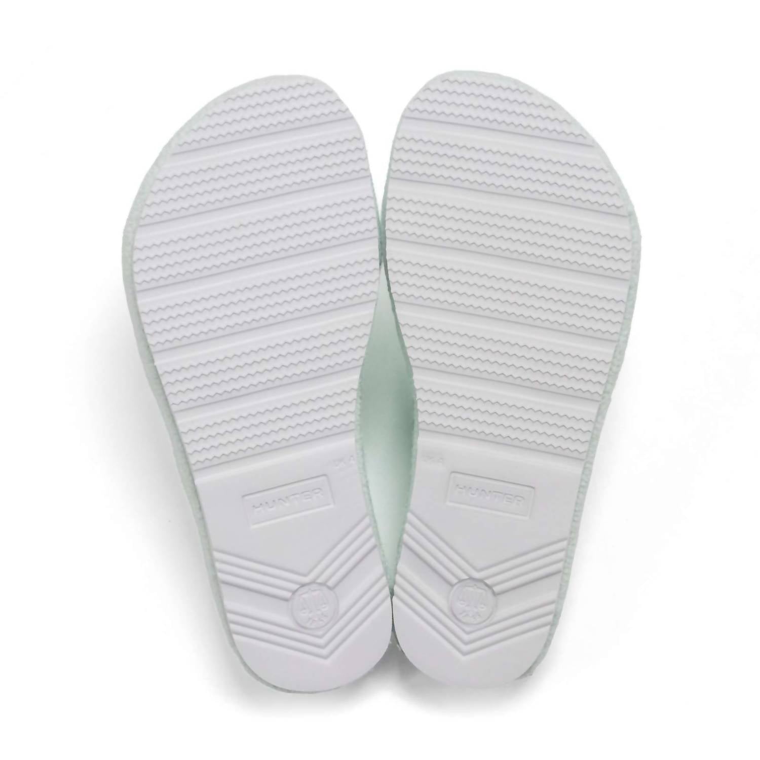 HUNTER Women's Original Terry Towelling Logo Slides in spearmint - women's shoe - view 10