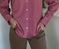 Aureum - Nessa Striped Long Sleeve Button Top