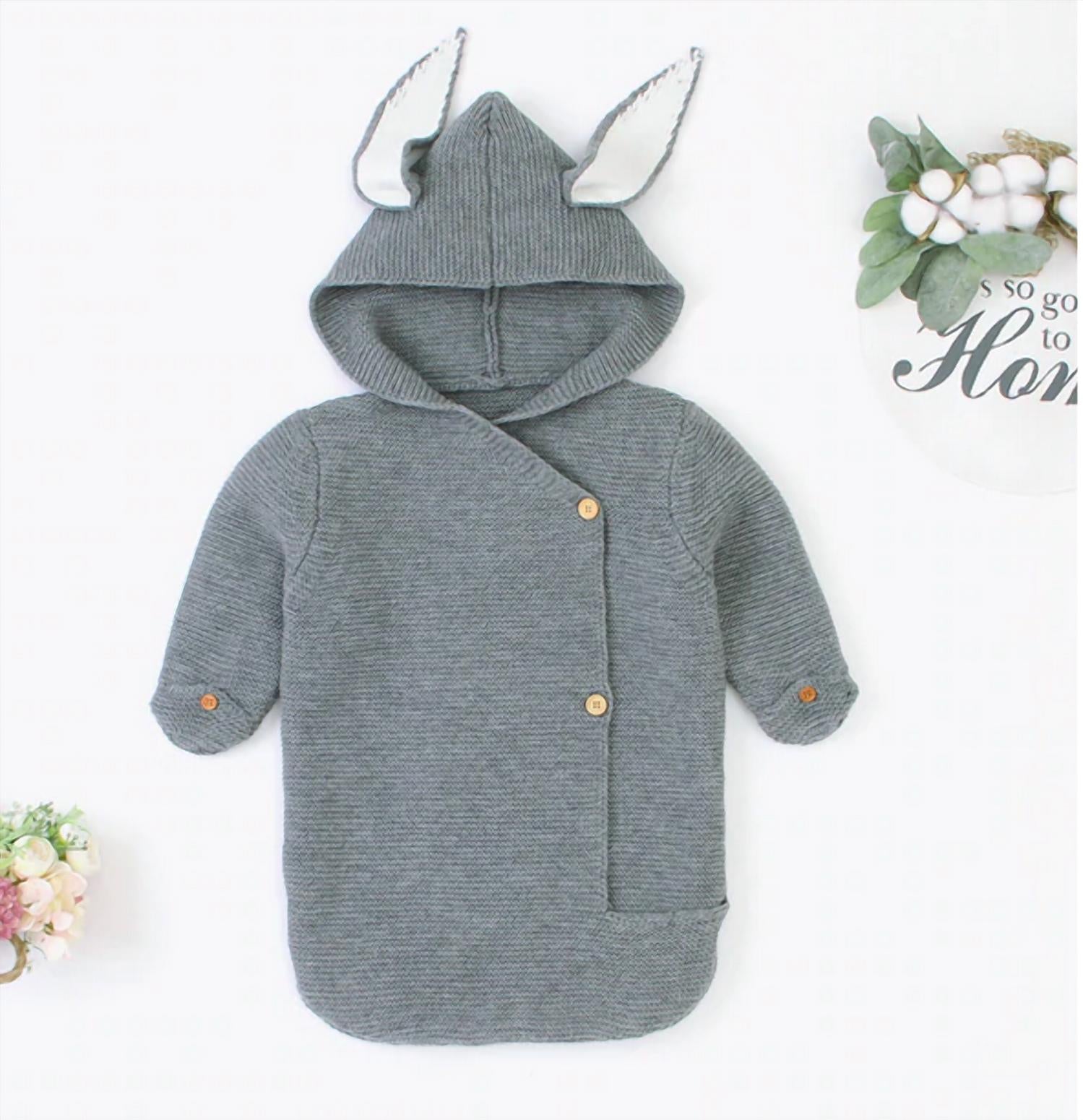 Annie & Charles Boy's Knitted Sleeping Bag in grey - kids' item