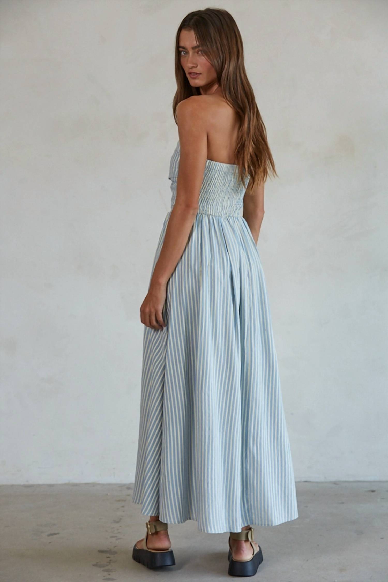 By Together - striped strapless maxi dress