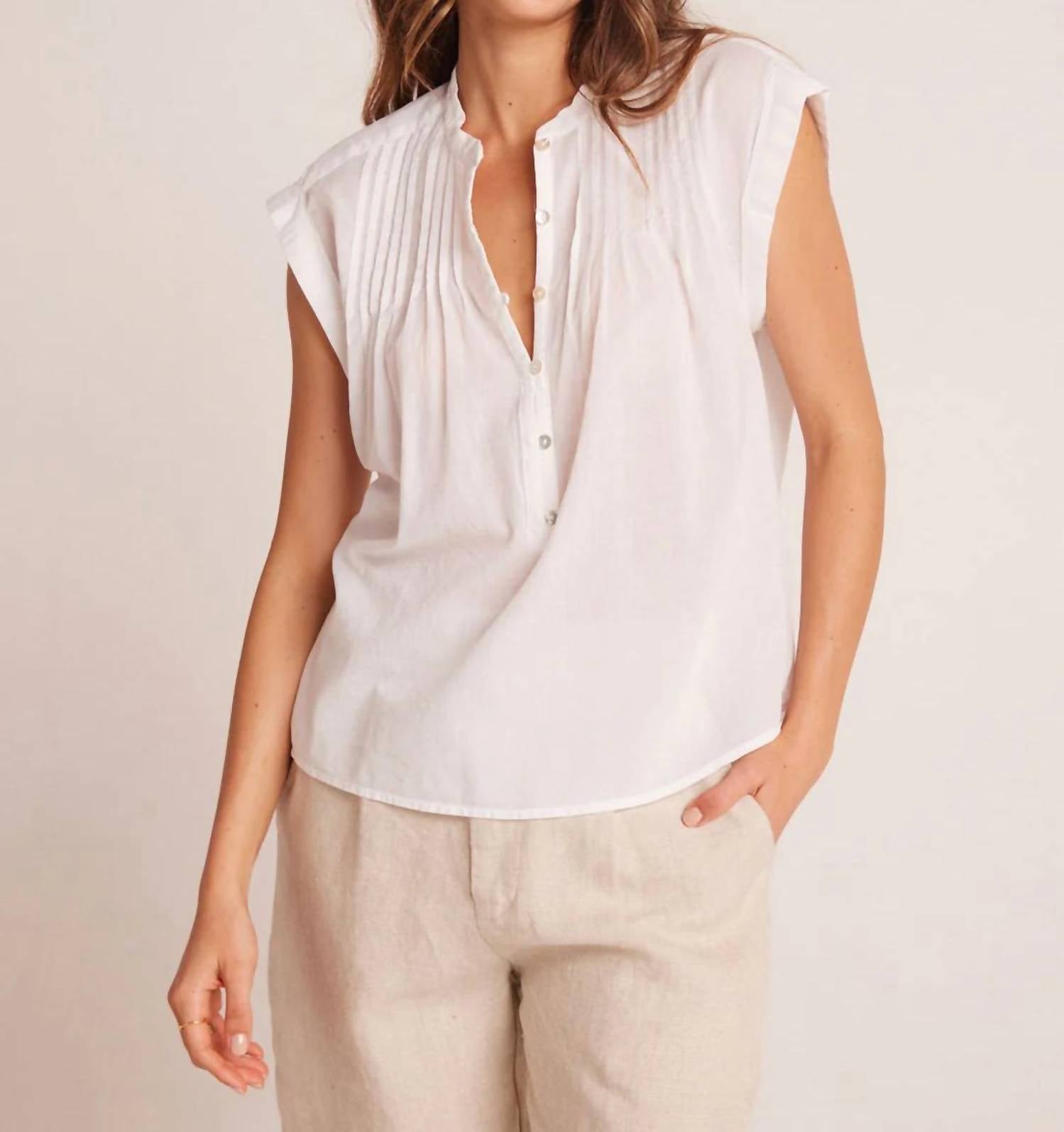 Bella Dahl - Short Sleeve Pintuck Pullover