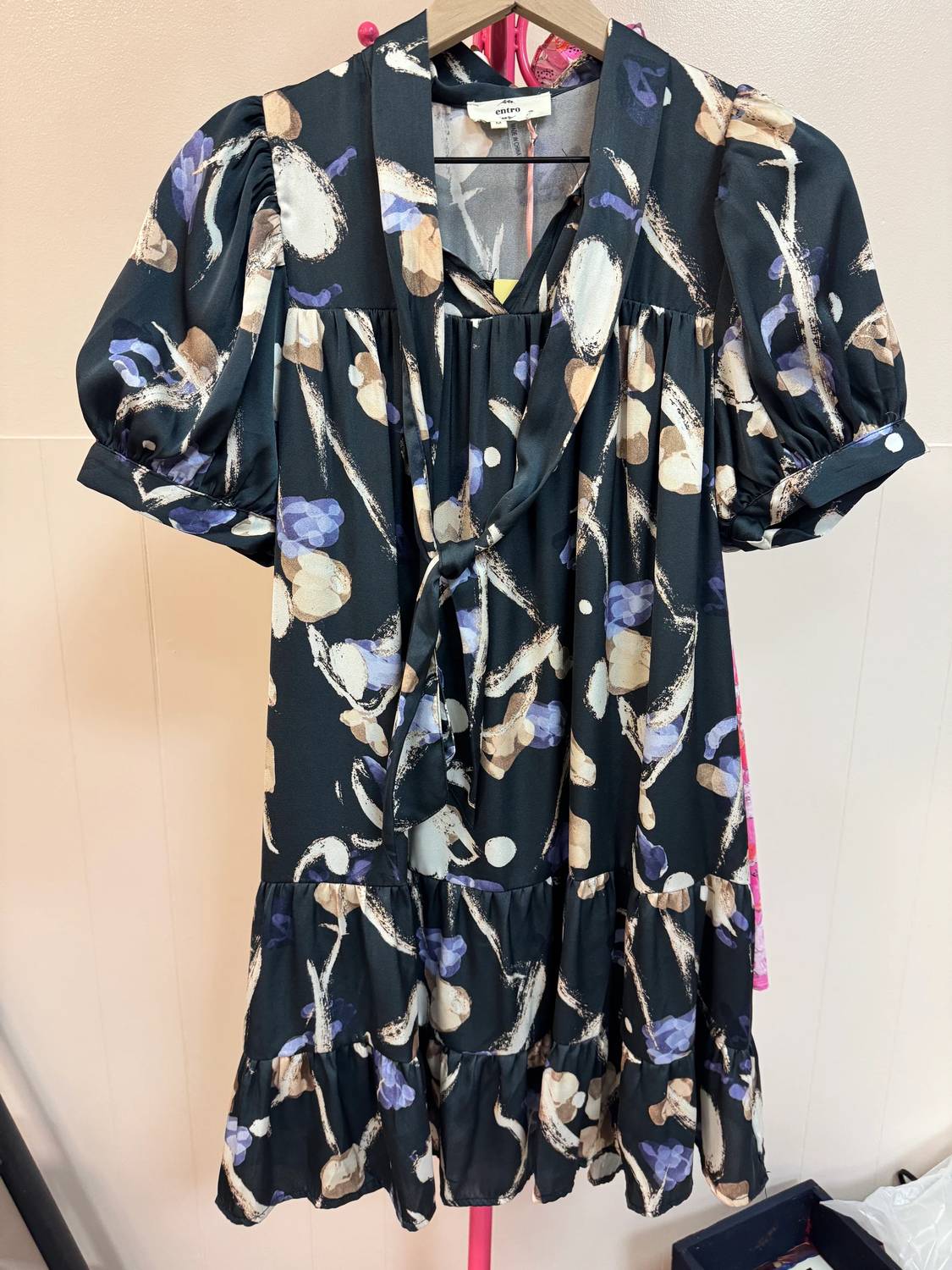 Entro - Women's Floral Silky Mini Dress