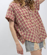 Blue Velvet - Forever Washed Flannel Short Sleeve Shirt
