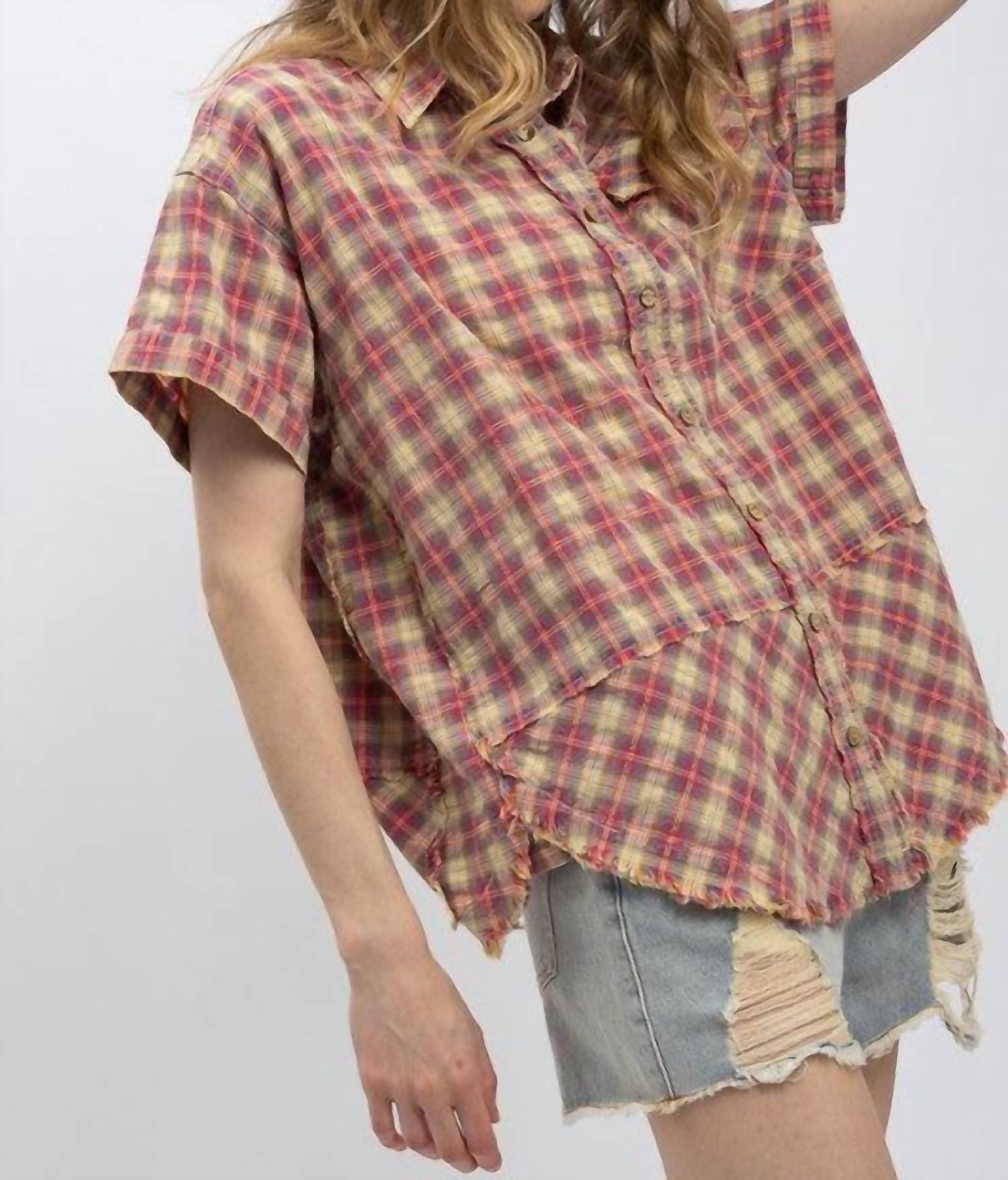 Blue Velvet - Forever Washed Flannel Short Sleeve Shirt