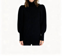 Aqua - Ruffe Trim Cashmere Sweater