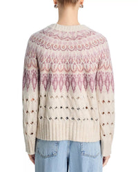 STEVE MADDEN Suzette Open Stitch Sweater in multi - women's sweater - detail view