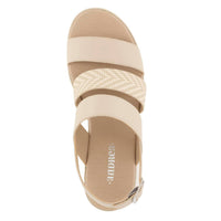 Andrea Women's Chunky Heeled Sandal in beige - women's sandal - alternate view