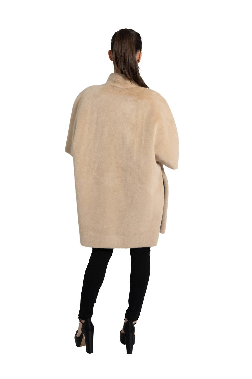 Love Token - Nia Faux Fur Cape Coat