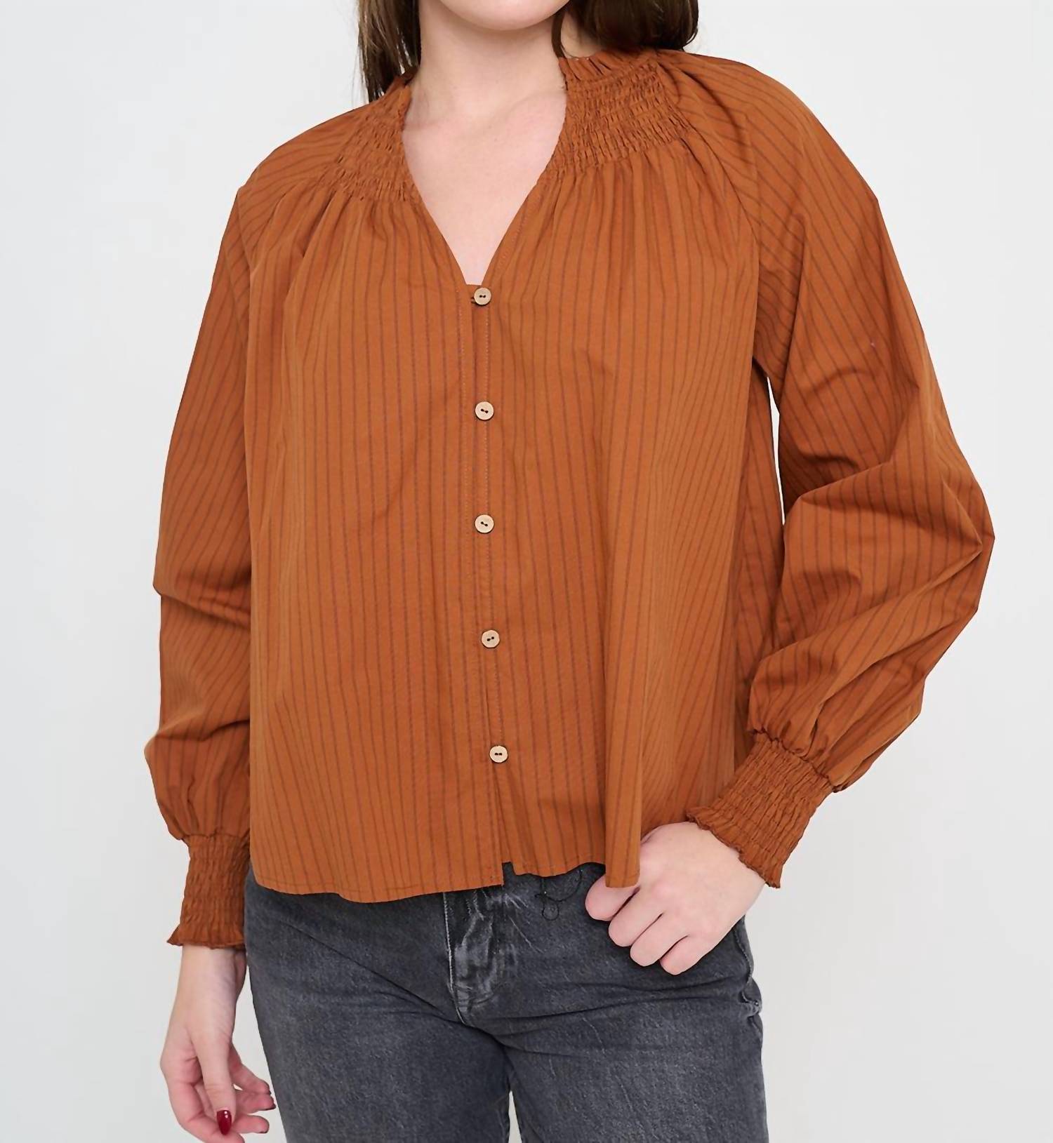 Meet Me In Santorini - Brooklyn Ridge Blouse