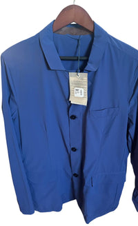 Richard Choi Men's Nilo All Weather Blazer in blue - men's jacket - detail view