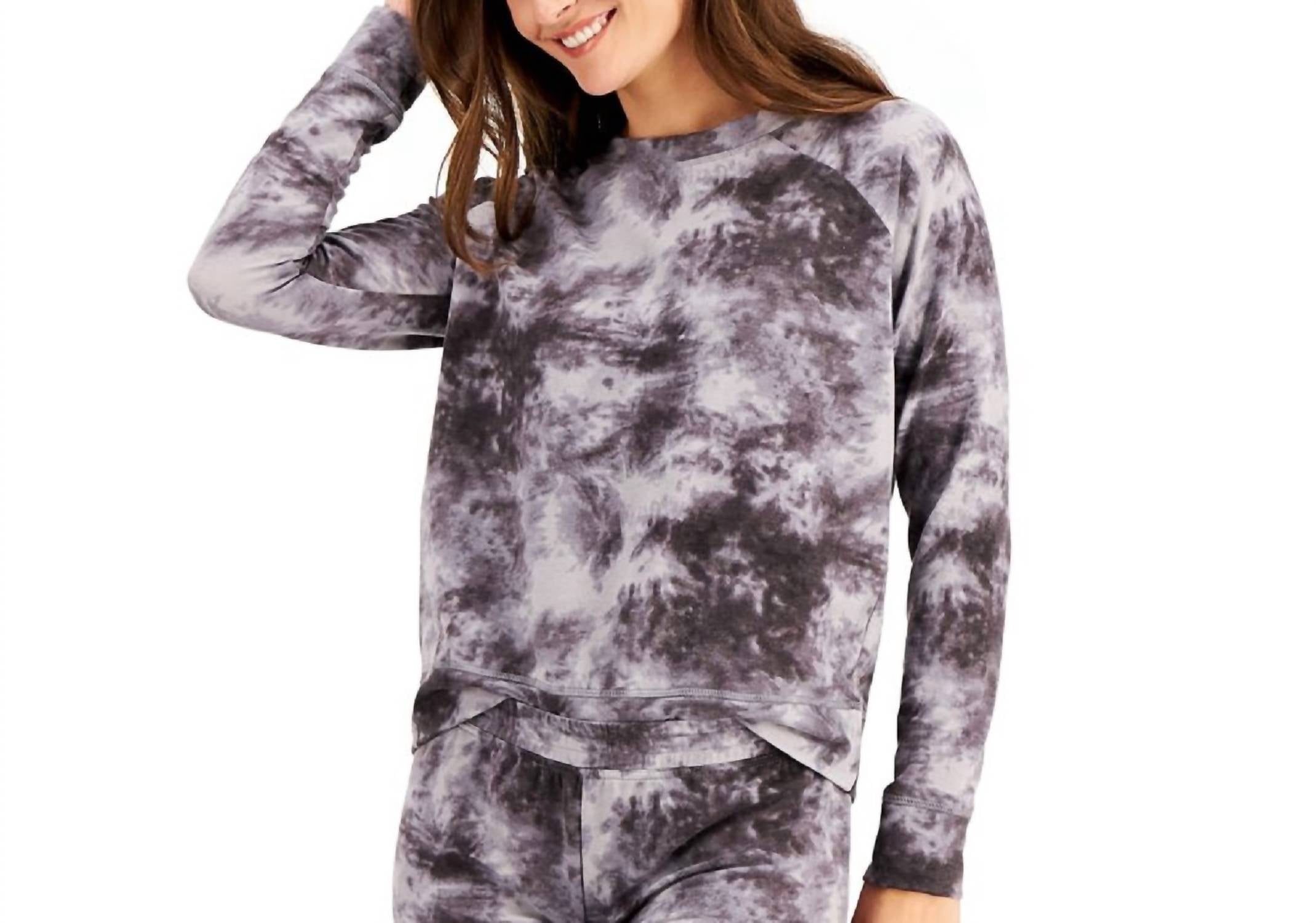 Family Pjs - Women's Long Sleeves Tie-dyed Pajama Top