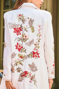Paparazzi - Embroidered Slub Coat