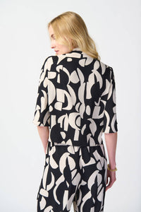 Joseph Ribkoff - Geometric Print Tie Front Blouse