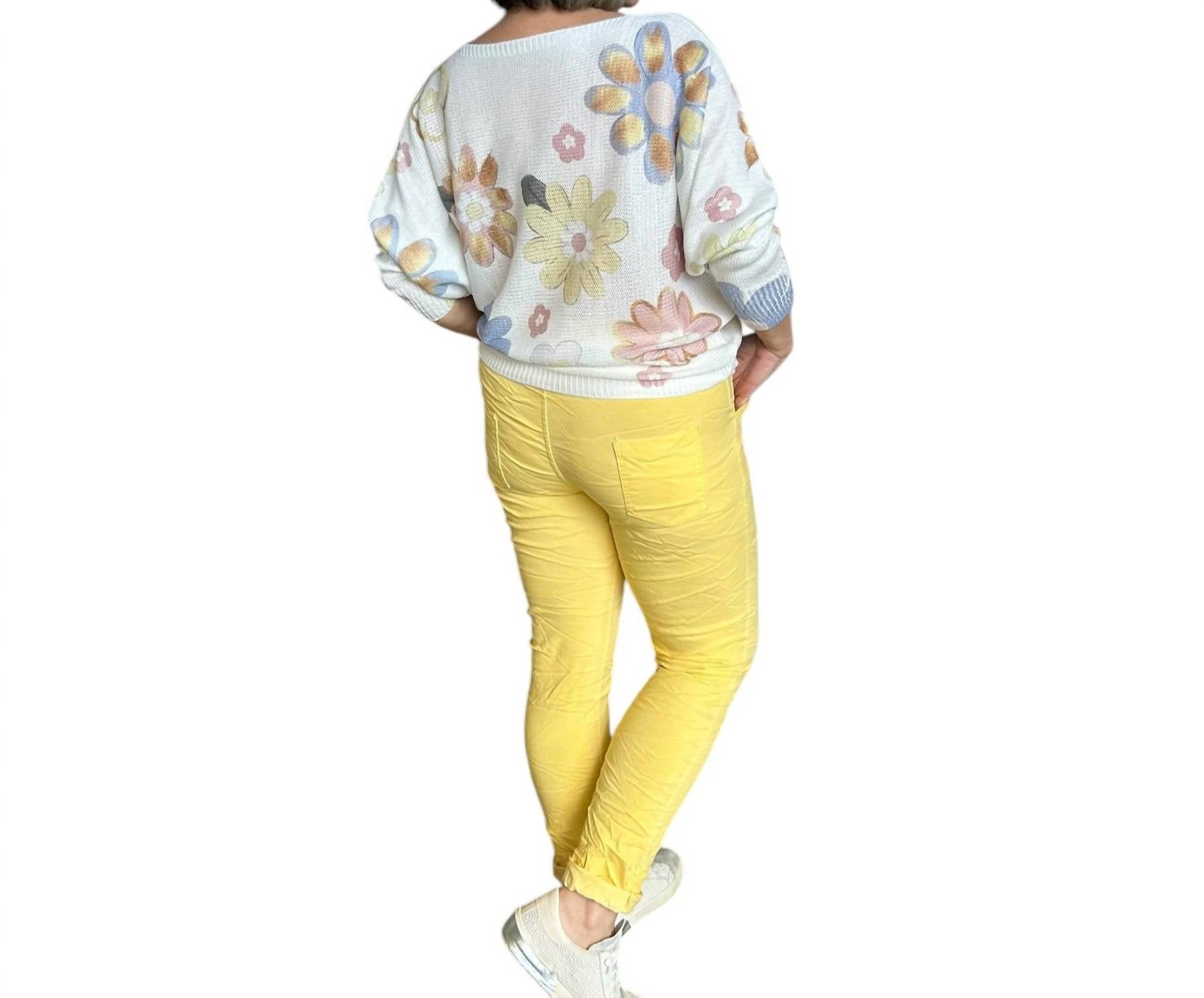 Made In Italy - Soft Bloom Fine Knit Top