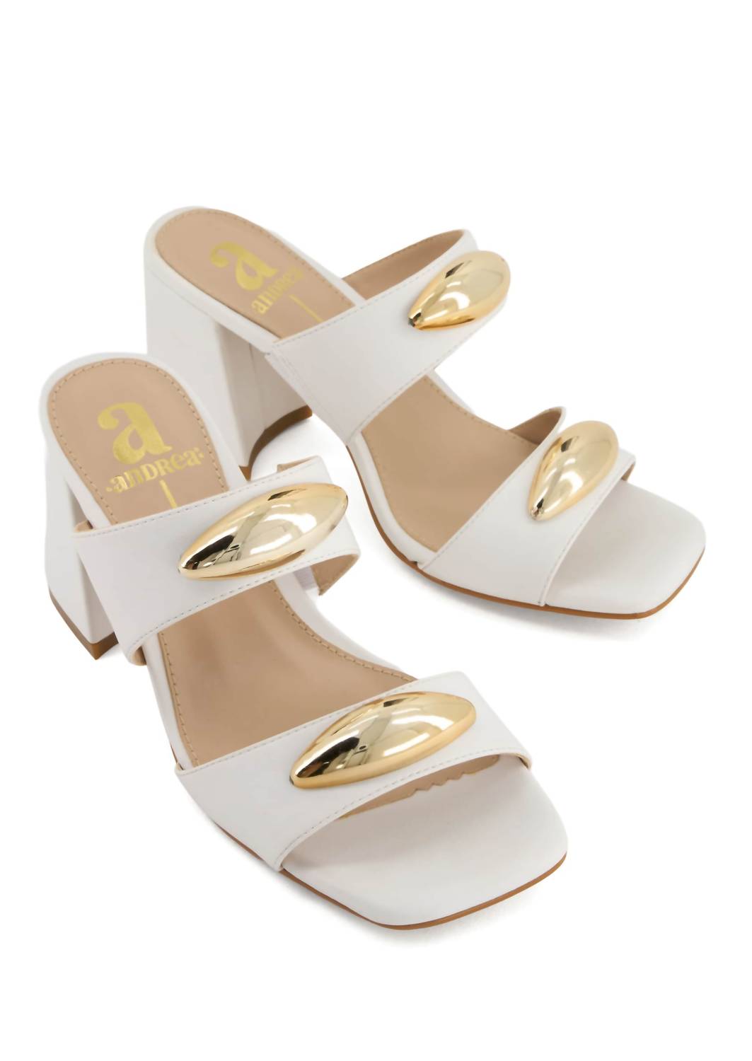 Andrea Women's Block Heel Sandal in white - women's sandal - view 4