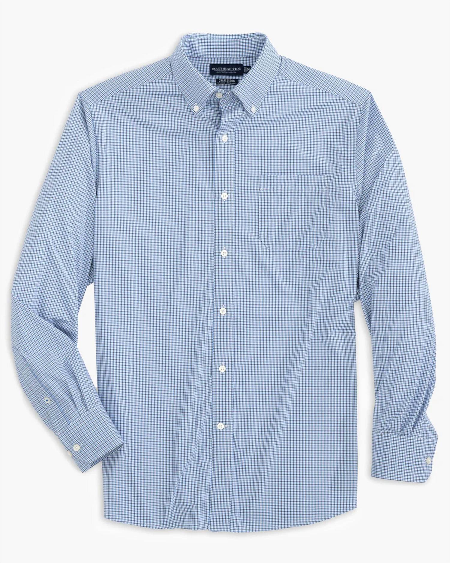 SOUTHERN TIDE Intercoastal Sport Shirt in seven seas blue - men's shirt - view 4