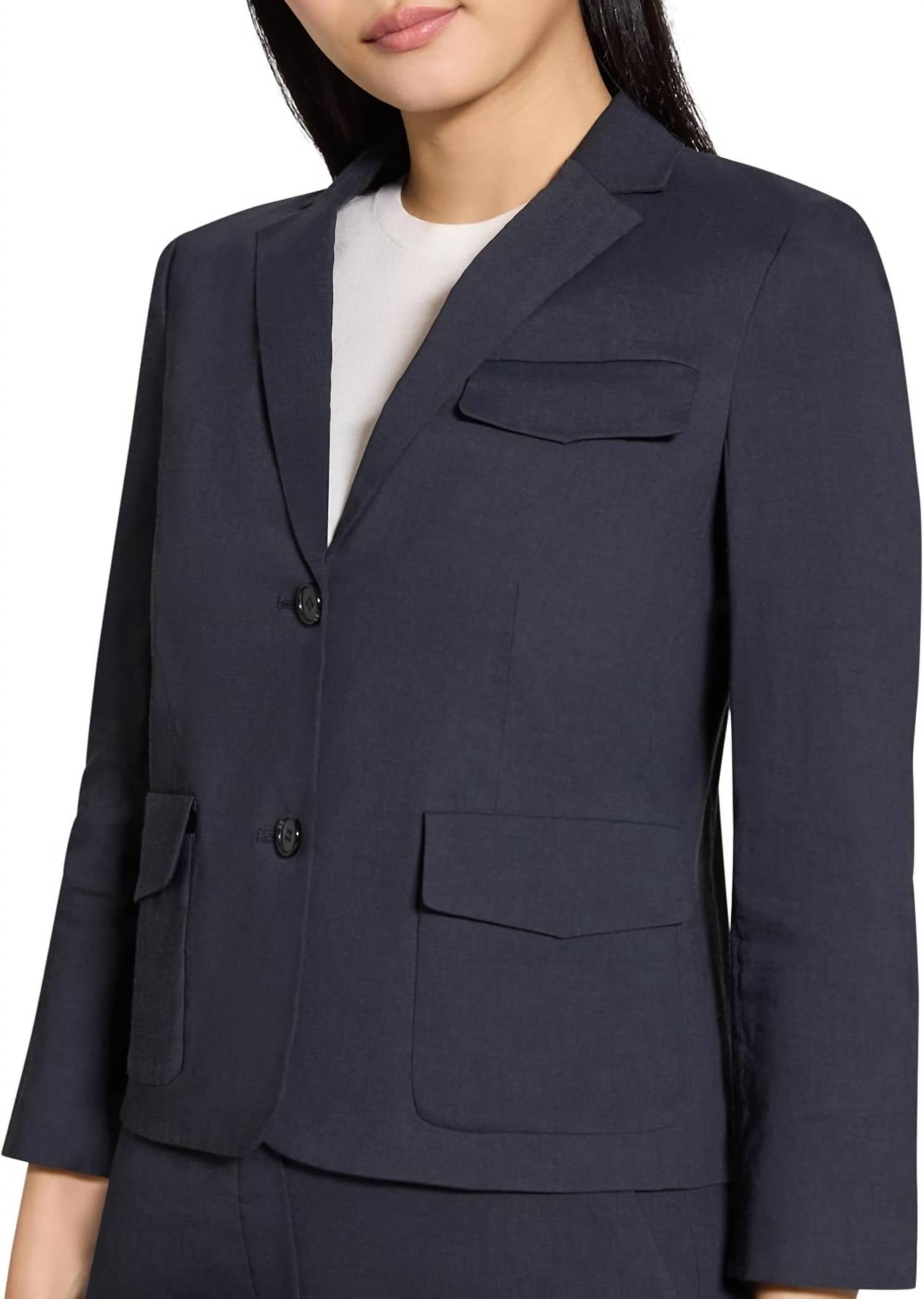 Theory - Shrunken Crunch Linen Blazer