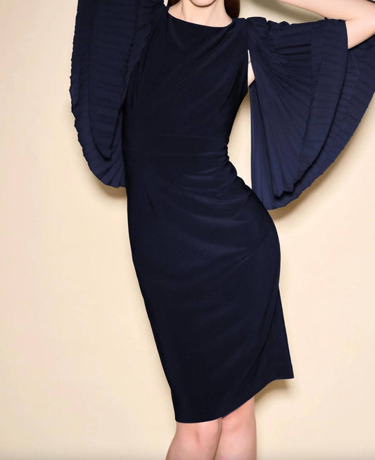 Joseph Ribkoff - Pleated Sleeve Sheath Dress